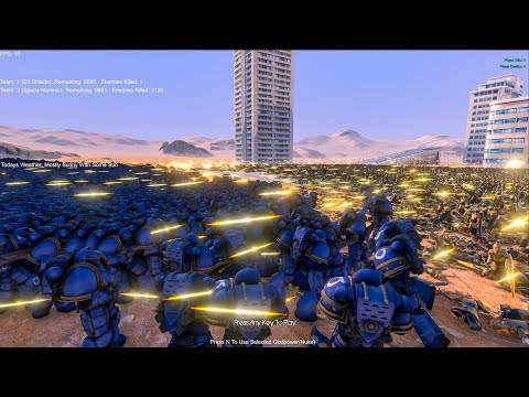 UEBS 2 | 10 000 Elf Shields VS 10 000 Space Marines | UEBS 2 | ULTIMATE EPIC BATTLE SIMULATOR 2