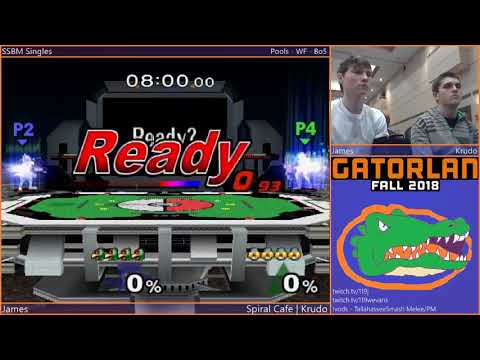 GatorLAN SSBM Singles - 9/22/18 - James (Falco) Vs. Spiral Cafe | Krudo (Sheik) - Pools