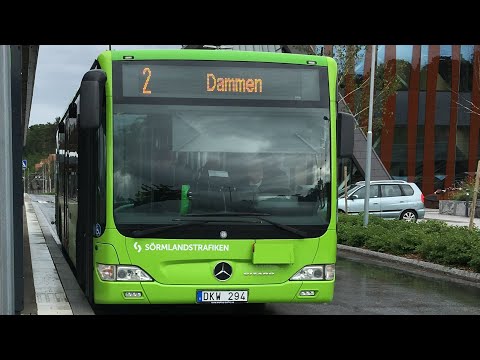 Bus ride line 2 from Tingstuhöjden to Strängnäs Resecentrum.