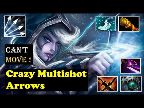 [Dota 2 Drow Ranger Highlights] Crazy MultiShot Arrows with Blink Dagger Traxex