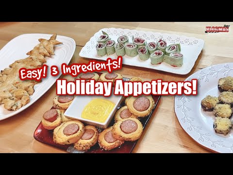 3 Ingredients! FAST EASY Holiday Appetizers Recipes!...