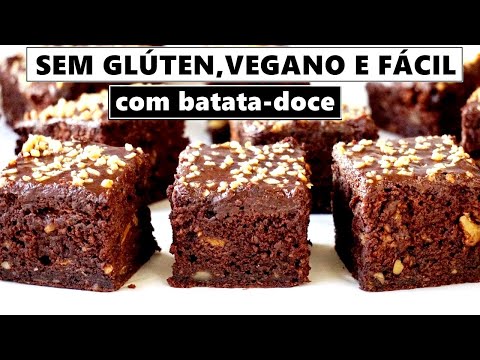 Bolo de chocolate sem glúten, com batata doce: e vegano + sobremesa deliciosa