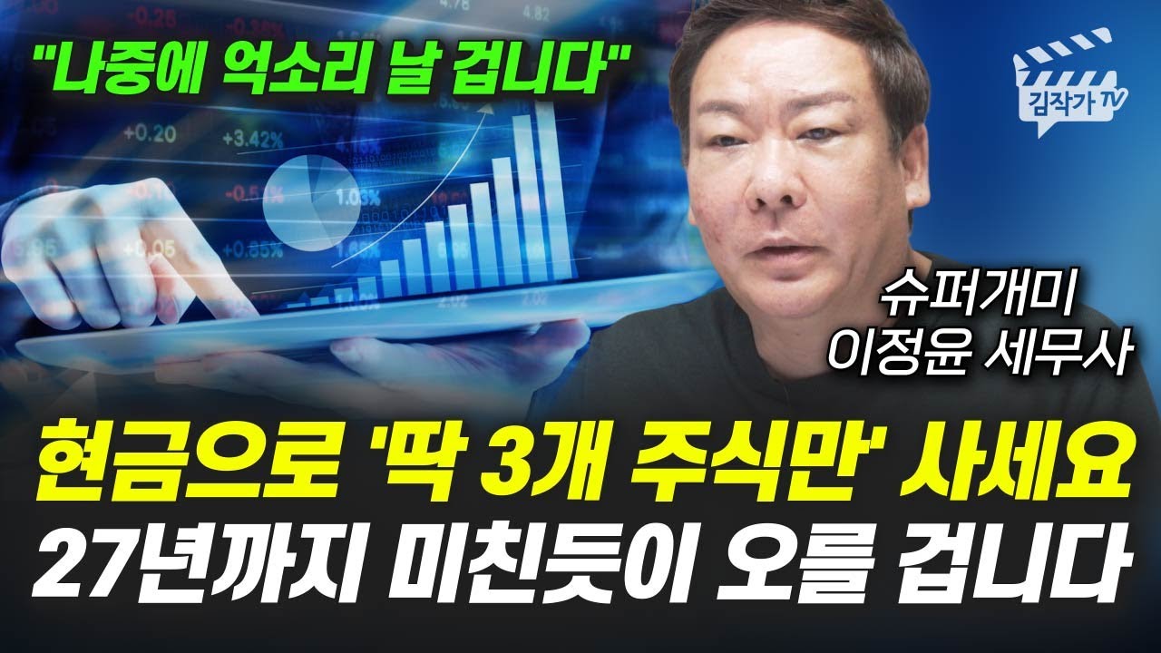 현금으로 '딱 3개 주식만' 사세요, 27년까지 미친듯이 오를 겁니다 (슈퍼개미 이정윤 세무사)