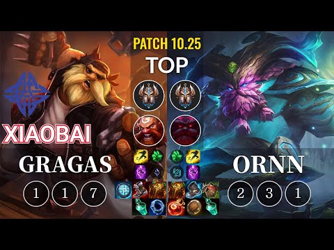 ES Xiaobai Gragas vs Ornn Top - KR Patch 10.25