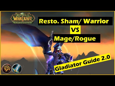 [TBC Arena] Is this Comp. IMPOSSIBLE to beat!? Warr/Sham vs Rog/Mage the complete guide.