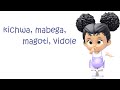 Kichwa, mabega, magoti, vidole | Kiswahili cartoon | Head, shoulders, knees and toes in Swahili