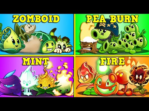 Random 12 Team 4 Plants vs All Zombies - Who Will Win? - PvZ 2 Team Plant vs Team Plant