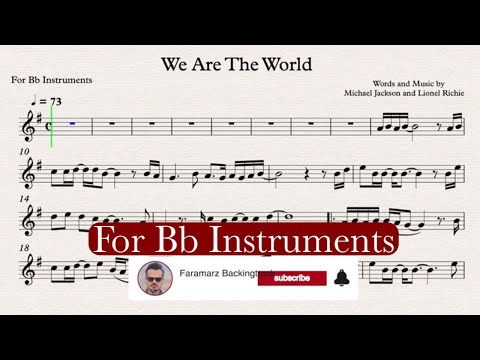 We Are The World - Play along For Bb instruments