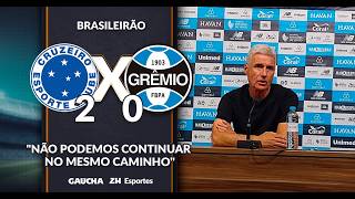 LUÍS CASTRO ASSUME CULPA POR MAUS RESULTADOS E PROMETE MUDANÇAS | CRUZEIRO 2x0 GRÊMIO | 18/04/2026