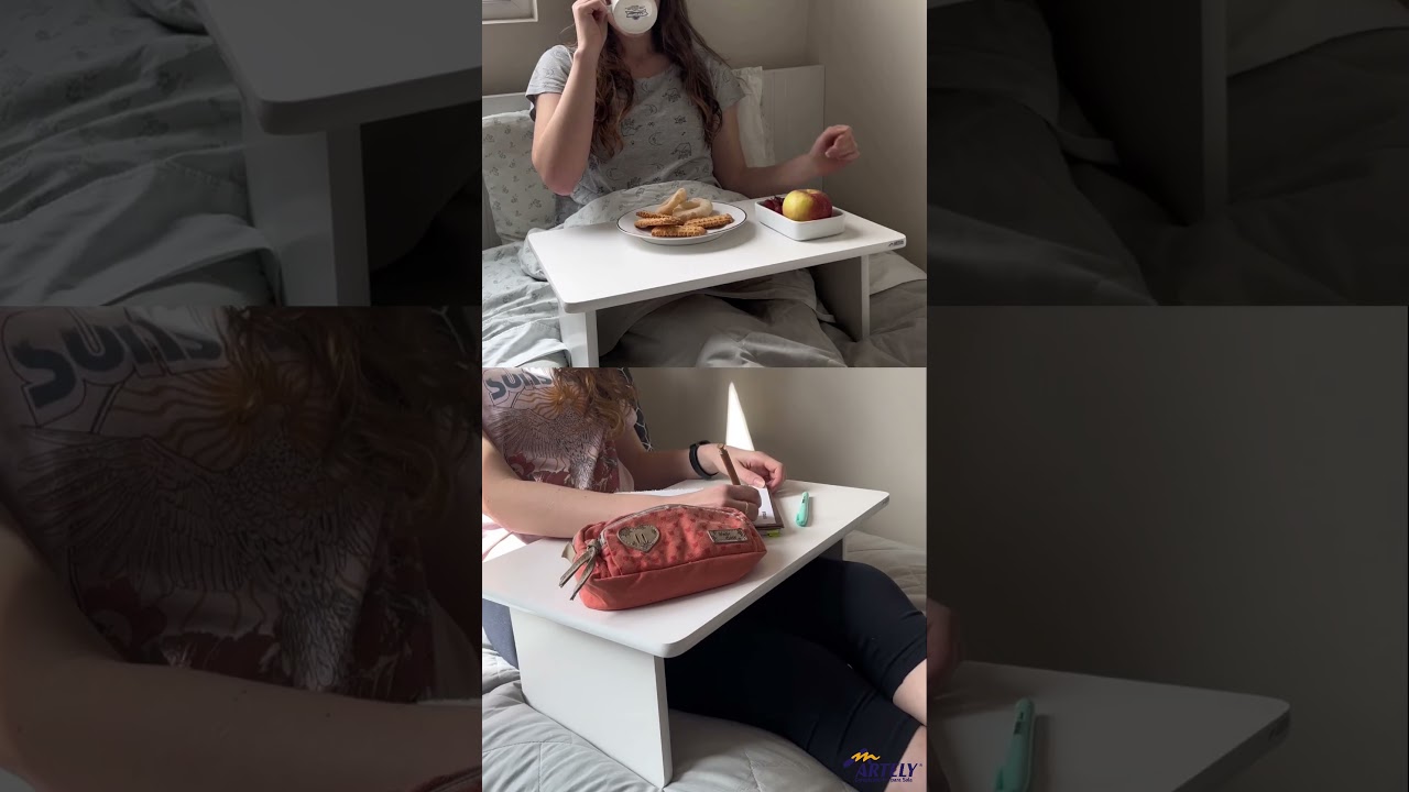 Thumbnail do vídeo - Mesa para Notebook Tampo Portátil - Branco