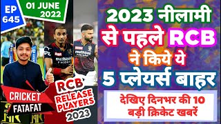 IPL 2023 - RCB 5 Release Players , Mini Auction | Cricket Fatafat | EP 645 | MY Cricket Production