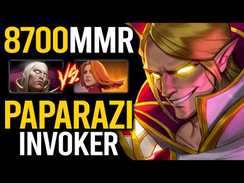 PAPARAZI INVOKER IS BACK!! EPIC INVOKER vs LINA MID 8700MMR GAME | Dota 2 Invoker