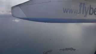 preview picture of video 'Flybe Dash 8-400 G-ECOJ landing at Jersey arriving from Birmingham'