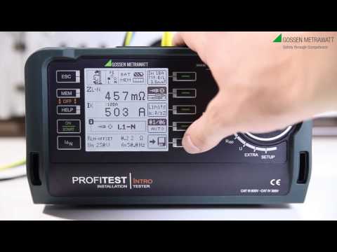 Testing of Electrical Installations with the Installations Tester PROFITEST INTRO