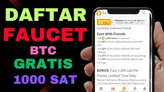 DAFTAR FAUCET BTC 2025 GRATIS 1000 SATOSHI TANPA DEPOSIT !!