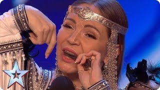 Will jaw harpist Olena be galloping through with her unique HORSE noises?! | Auditions | BGT 2018