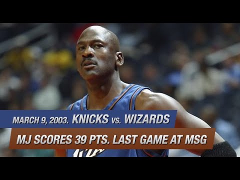 Knicks vs Wizards - Jordan scores 39 pts in last game at MSG - Full game Highlights HD March 9, 2003