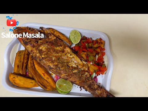 Oven-baked Red snapper Fish with Sweet potato Wedges | Salone Masala 🌶️
