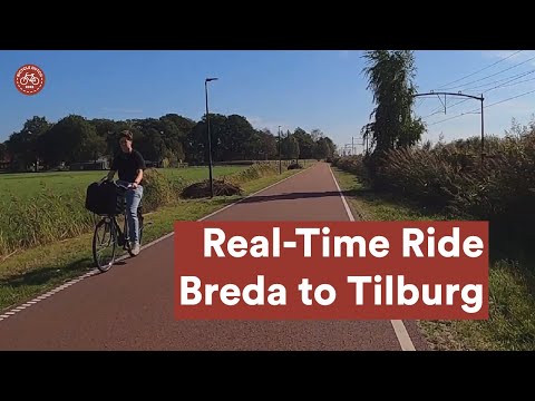 Cycling between cities in the Netherlands; Breda to Tilburg on the F58