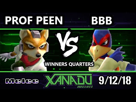 S@X 267 SSBM -  Professor Peen (Fox) Vs.  BBB (Falco) Smash Melee Winners Quarters