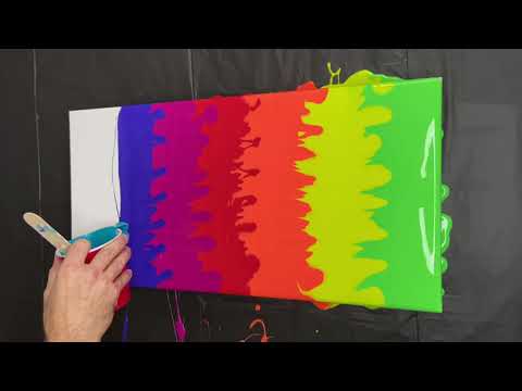 Acrylic Pour Painting Technique! | A Swipe Experiment For Cells!