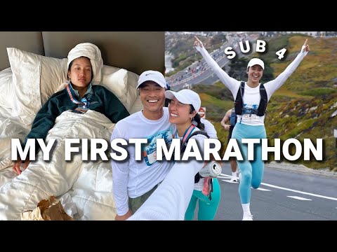 MY FIRST MARATHON!!! Race Day Experience + Sub 4 Hour Marathon?!