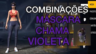 MELHORES COMBINAES COM ROUPAS NO FREE FIRE - COMBINAES MSCARA CHAMA VIOLETA - S AS TOP 