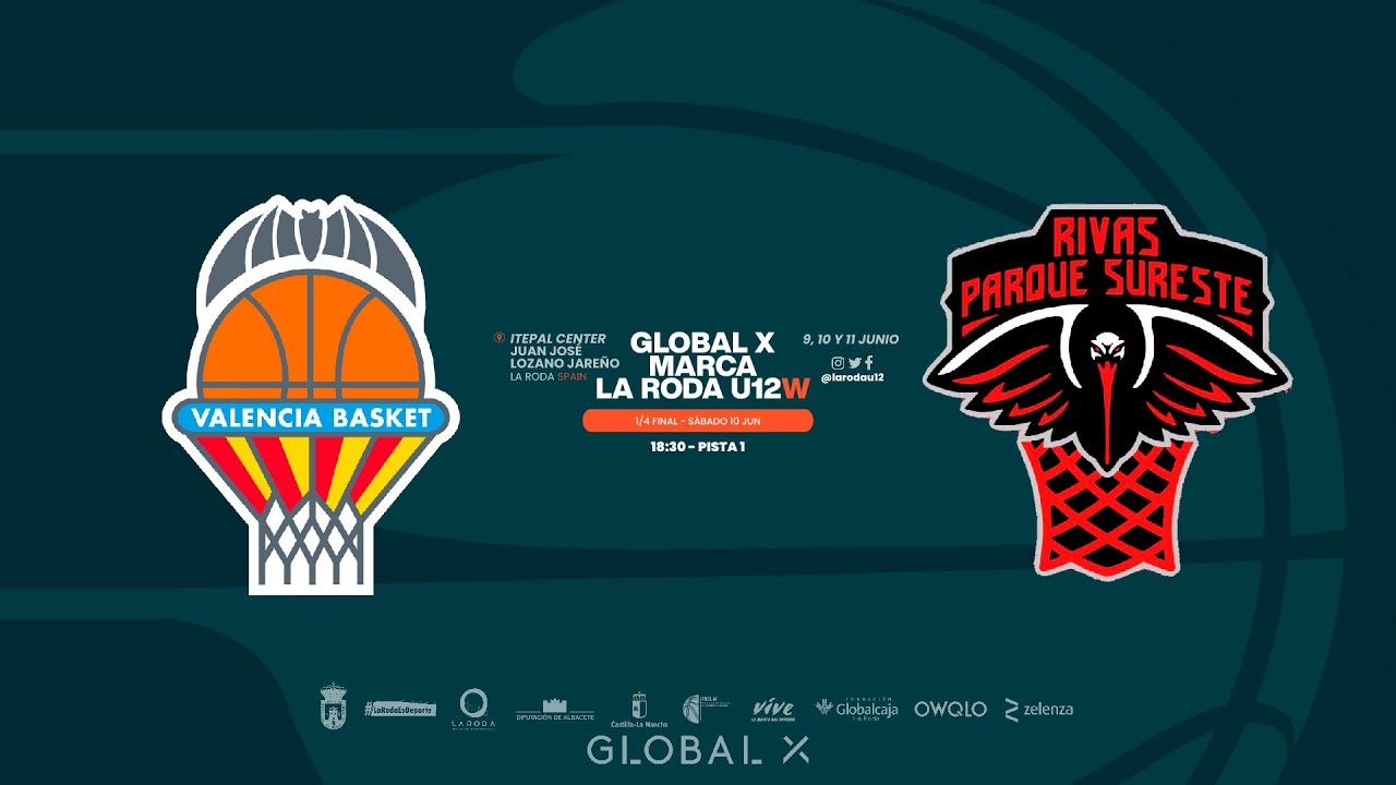 U12F. VALENCIA BASKET vs RIVAS PARQUE SURESTE.- 1/4 FInal. Torneo Global X La Roda Future Stars Fem.