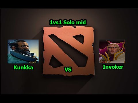 Invoker vs Kunkka 1vs1 Solo mid