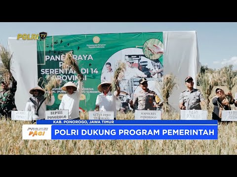 KAPOLRES PONOROGO IKUTI PANEN RAYA PADI SERENTAK BERSAMA PRESIDEN RI
