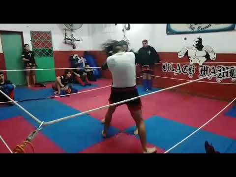 Sparring con facu 🥊 #blackmamba #boxeo #kickboxing