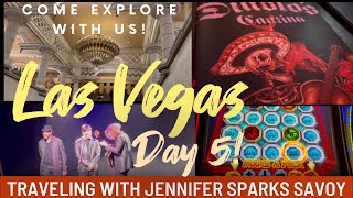 Las Vegas DAY 5! Excalibur Luxor Diablo’s Cantina Jurassic Park Australian Bee Gees 2023
