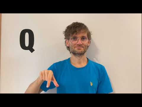 アルファベット（指文字）Q