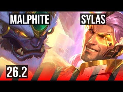 MALPHITE vs SYLAS (TOP) | Good KDA: 12/1/4, 37K damage | EUW Challenger | 26.2