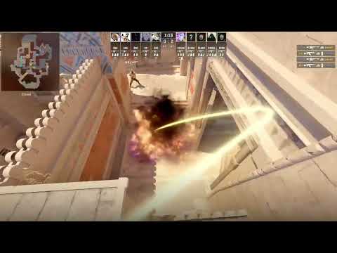 how to molotov mid door on anubis from stairs