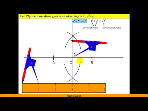 Wyznacz konstrukcyjnie odcinek o długości pierwiastek z pięciu - Matfiz24.pl