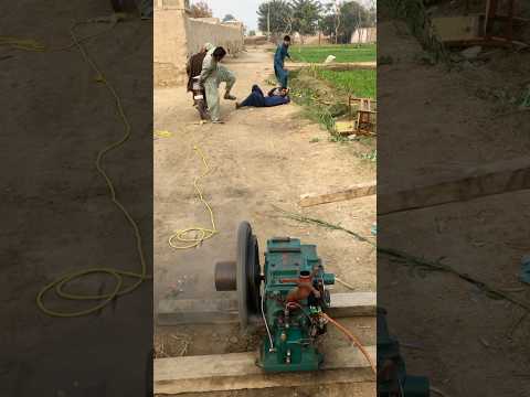 New Diesel engine starting with tyre 🛞 😱😱😱😱😱