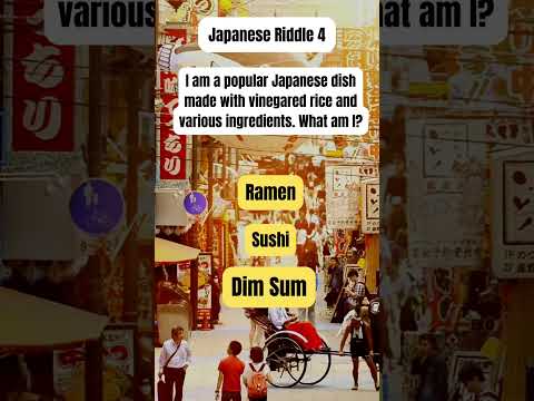 Riddle 4: Sushi Delight, Taste of Japan: Savoring the World of Sushi #travel#shorts #riddles