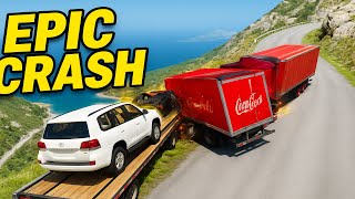 EPIC Flatbed Truck Crash In BeamNG Drive Gameplay