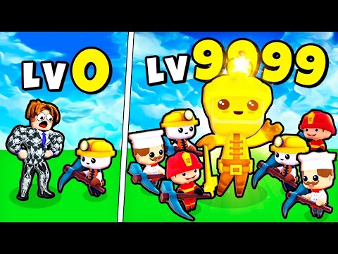 ESCRAVIZANDO MINIONS PARA FICAR FORTE NO ROBLOX KKKK (Minion Simulator)