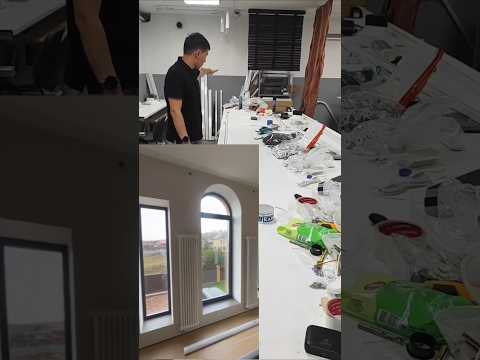 Один электрокарниз на три окна