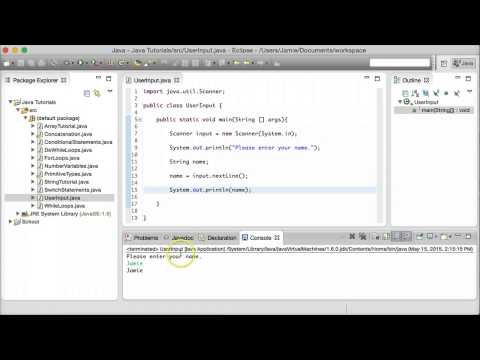 Java Tutorial 12 Getting User Input