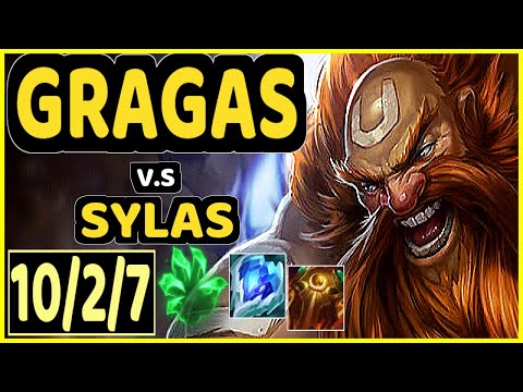 GRAGAS vs SYLAS - 10/2/7 KDA TOP GAMEPLAY - KR Ranked GRANDMASTER