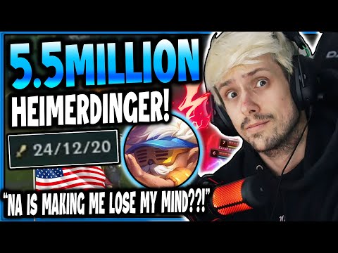 5.5 MILLION HEIMERDINGER TAKES ON NORTH AMERICA SOLOQUEUE! - League of Legends