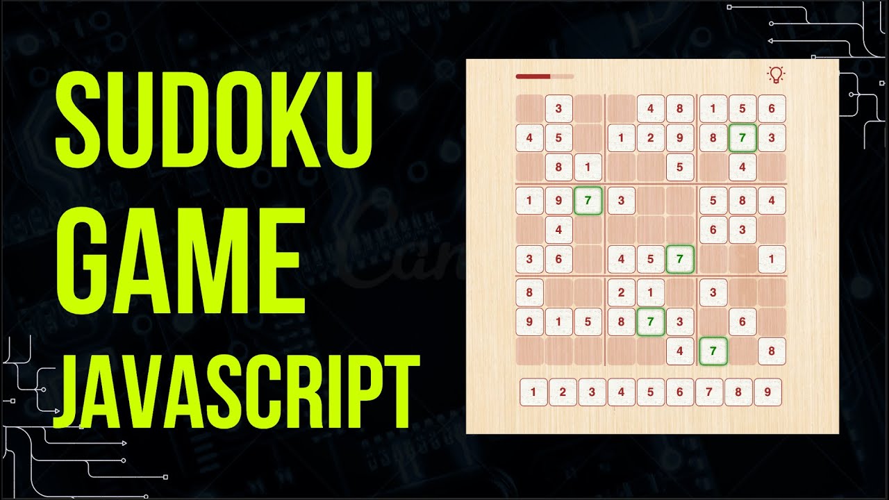 Sudoku Game Random Board | Tutorial with Full Code | HTML, CSS, and JavaScript