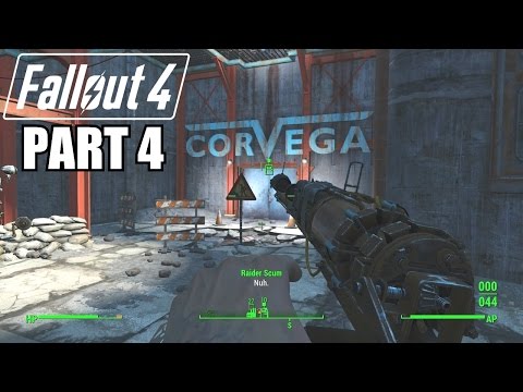 Fallout 4 Gameplay Walkthrough Part 4 - CORVEGA ASSEMBLY PLANT - Xbox One 1080P