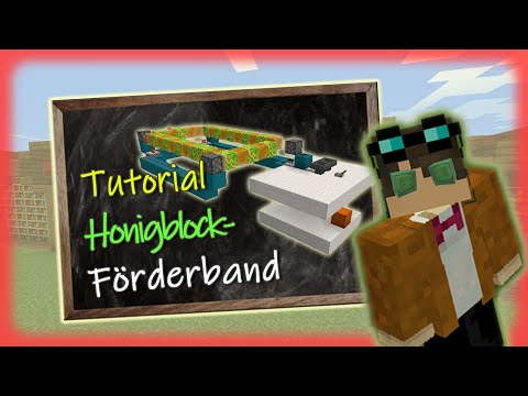 Redstone-Schule Folge 51 - Tutorial - Item-Förderband / Fließband mit Honigblöcken in Minecraft 1.16