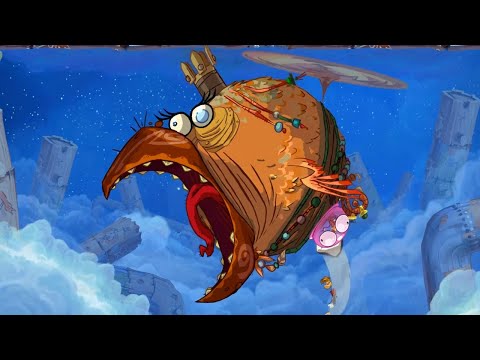 Rayman Origins - 100% Walkthrough Part 7 - Grumbling Grottos