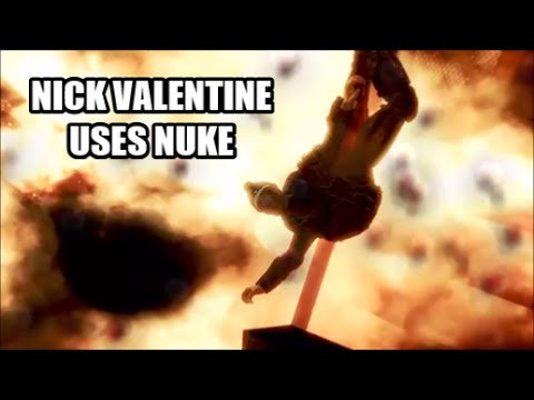 NICK VALENTINE USES NUKE! - Fallout 4 Funny Clip