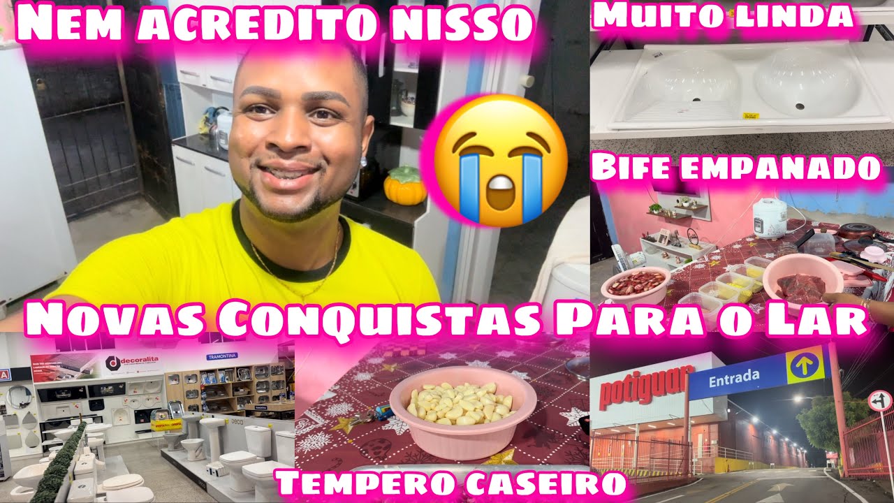 NOVAS CONQUISTAS PARA O LAR/COMPREI A TÃO SONHADA PIA DA LAVANDERIA/TEMPERO CASEIRO/BIFE EMPANADO